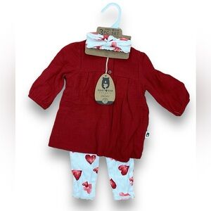 Emily & Oliver- Matching Heart Pant Set